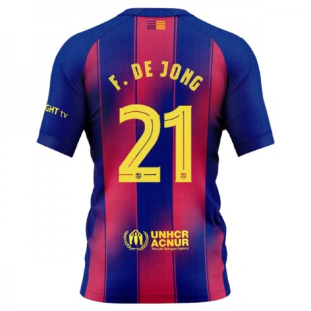 FC Barcelona F. De Jong 21 Fotbollströjor Hemma tröja 2025-26 Kortärmad